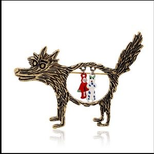 NEW Wolf from Little Red Riding Hood Brooch